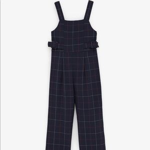 NWT Zara Girls Plaid Jumpsuit-Size 8